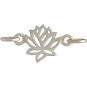 Sterling Silver Charm Links - Lotus 9x14mm