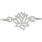 Sterling Silver Charm Links - Lotus 9x14mm