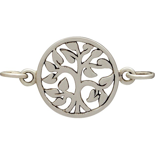  Sterling Silver Charm Links - Tree of Life 14x19mm