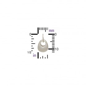  Sterling Silver Nugget Charm 13x7mm