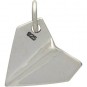 Sterling Silver Paper Airplane Charm 15x11mm