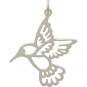 Sterling Silver Hummingbird Charm - Large 32x25mm