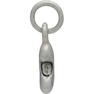 Sterling Silver Bean Charm - Food Charm - Tiny 14x5mm