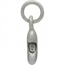 Sterling Silver Bean Charm - Food Charm - Tiny 14x5mm