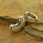 Sterling Silver Bean Charm - Food Charm - Tiny 14x5mm