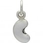 Sterling Silver Bean Charm - Food Charm - Tiny 14x5mm