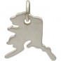 Sterling Silver State Charm - Alaska State 14x11mm