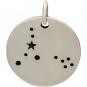 Sterling Silver Zodiac Charms - Constellation Pisces 18x15mm