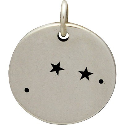 Sterling Silver Zodiac Charms - Constellation Aries 18x15mm