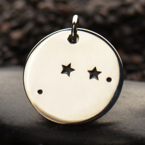 Sterling Silver Zodiac Charms - Constellation Aries 18x15mm