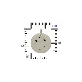 Sterling Silver Zodiac Charms - Constellation Libra 18x15mm