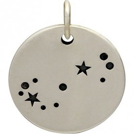 Sterling Silver Zodiac Charms -Constellation Scorpio 18x15mm