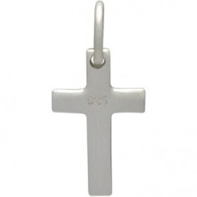 Sterling Silver Cross Charm 15x7mm