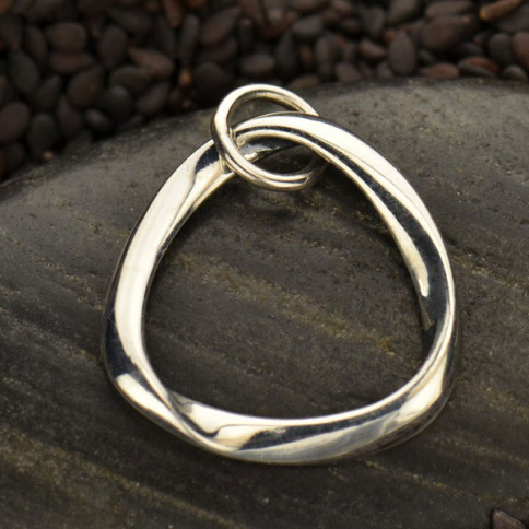  Sterling Silver Mobius Charm 23x19mm