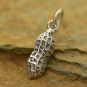 Sterling Silver Peanut Charm - Food Charm 11x4mm