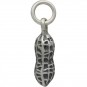 Sterling Silver Peanut Charm - Food Charm 11x4mm