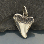 Sterling Silver Shark Tooth Charm 17x11mm