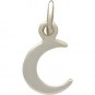 Sterling Silver Crescent Moon Charm - Tiny 14x7mm