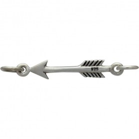 Sterling Silver Arrow Charm Link 7x22mm