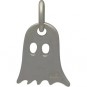 Sterling Silver Ghost Charm - Halloween Charm 13x8mm