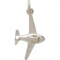 Sterling Silver Airplane Charm 25x12mm