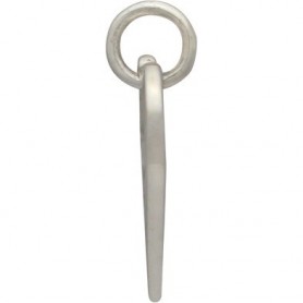 Sterling Silver Heart Charm with Etched Footprints 16x14mm