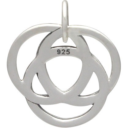 Sterling Silver Infinite Circles Love Knot Charm 17x16mm