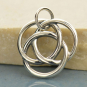 Sterling Silver Infinite Circles Love Knot Charm 17x16mm