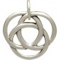 Sterling Silver Infinite Circles Love Knot Charm 17x16mm