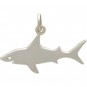 Sterling Silver Shark Charm - Beach Charm 17x24mm