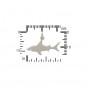 Sterling Silver Shark Charm - Beach Charm 17x24mm