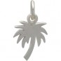 Sterling Silver Palm Tree Charm - Flat 16x9mm