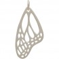 Sterling Silver Wing Pendant - Monarch Butterfly 28x14mm