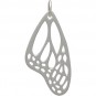 Sterling Silver Wing Pendant - Monarch Butterfly 28x14mm