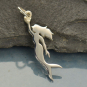 Sterling Silver Mermaid Charm - Beach Charm - Flat 29x9mm