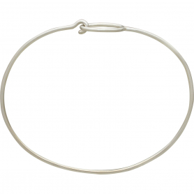 Sterling Silver Charm Bracelet - Hook and Eye Closure
