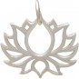 Sterling Silver Blooming Lotus Pendant - Symmetrical 18x18mm