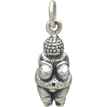 Sterling Silver Venus of Willendorf Charm 19x6mm