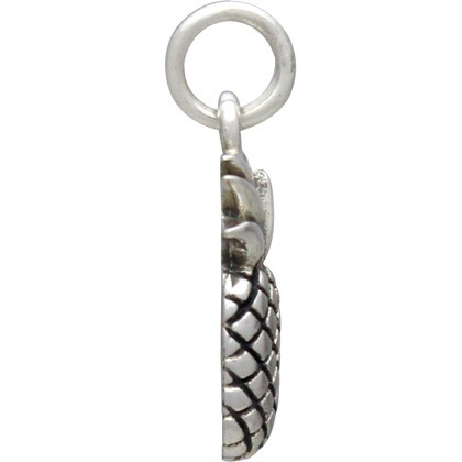 Sterling Silver Pineapple Charm - Textured 17x5mm