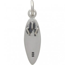 Sterling Silver Surfboard Charm - Sports Charms 21x4mm