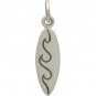 Sterling Silver Surfboard Charm - Sports Charms 21x4mm