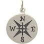 Sterling Silver Compass Charm -21mm