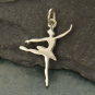 Sterling Silver Flat Ballerina Charm 23x12mm