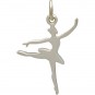 Sterling Silver Flat Ballerina Charm 23x12mm