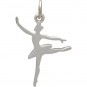 Sterling Silver Flat Ballerina Charm 23x12mm