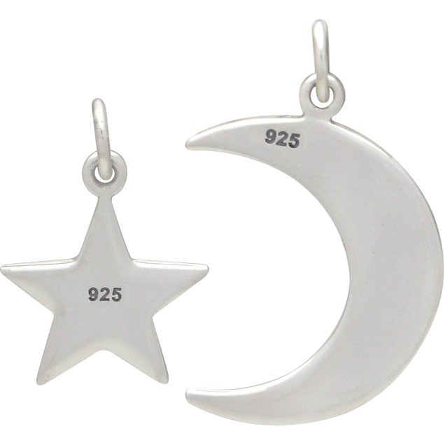 Sterling Silver Word Charm - Set - Love You to the Moon
