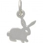 Sterling Silver Bunny Charm - Animal Charms - Flat 15x11mm