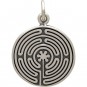 Sterling Silver Labyrinth Pendant 21x15mm