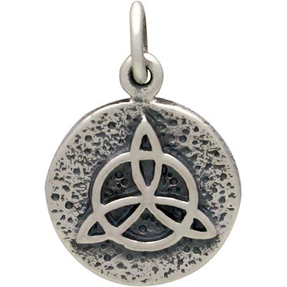 Sterling Silver Amulet Charm - Protection 18x12mm