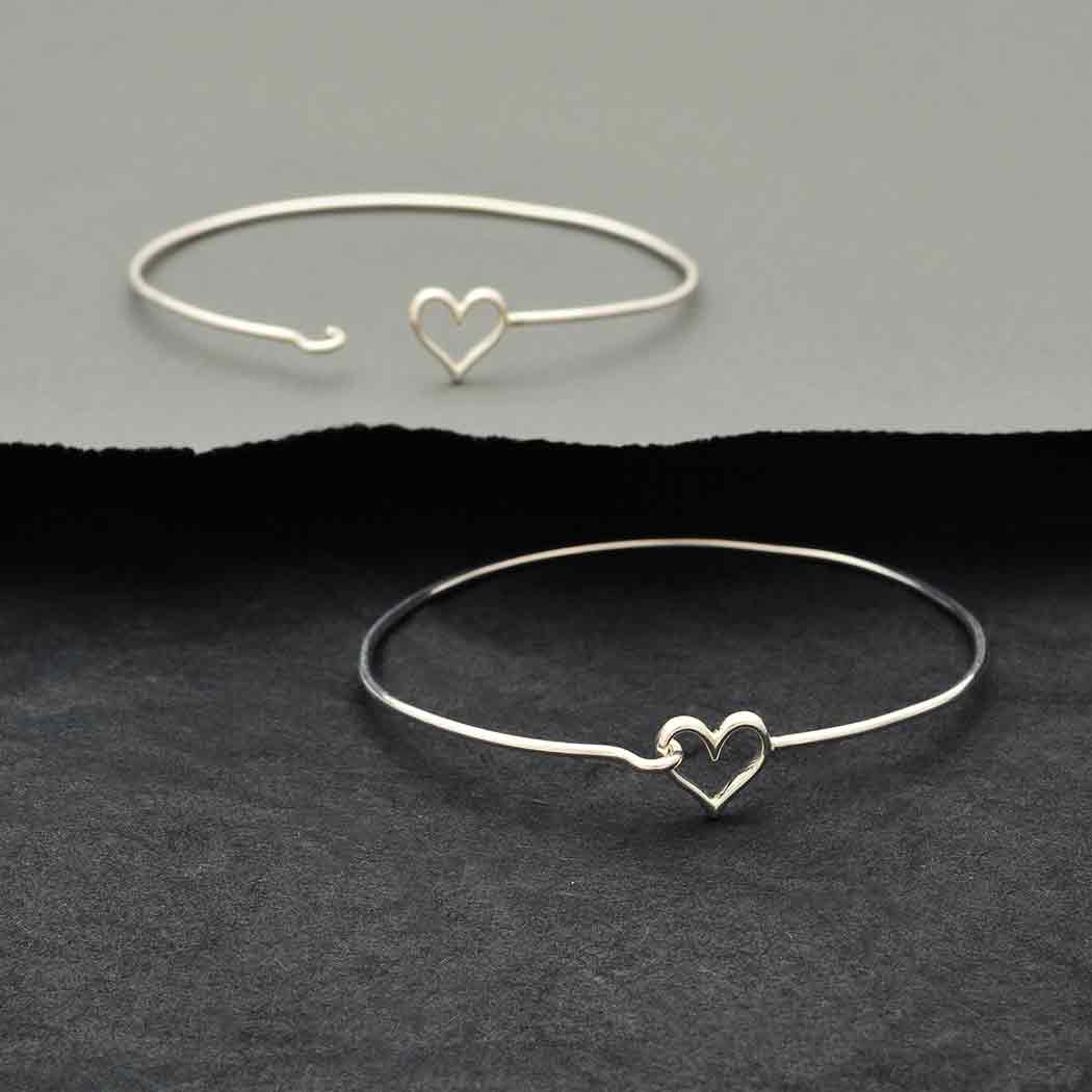 Sterling Silver Two Heart Bracelet | Silver Willow Jewellery